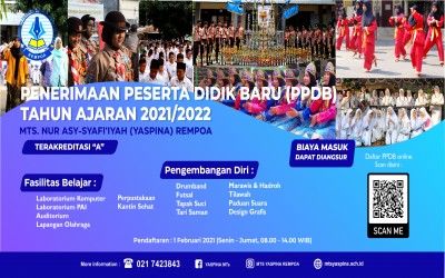 PENGUMUMAN PPDB MTS YASPINA 2021/2022
